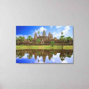 Lienzo Camboya, Kampuchea, templo Angkor Wat.