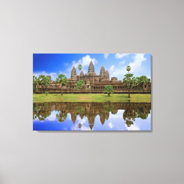 Lienzo Camboya, Kampuchea, templo de Angkor Wat. (Anverso)