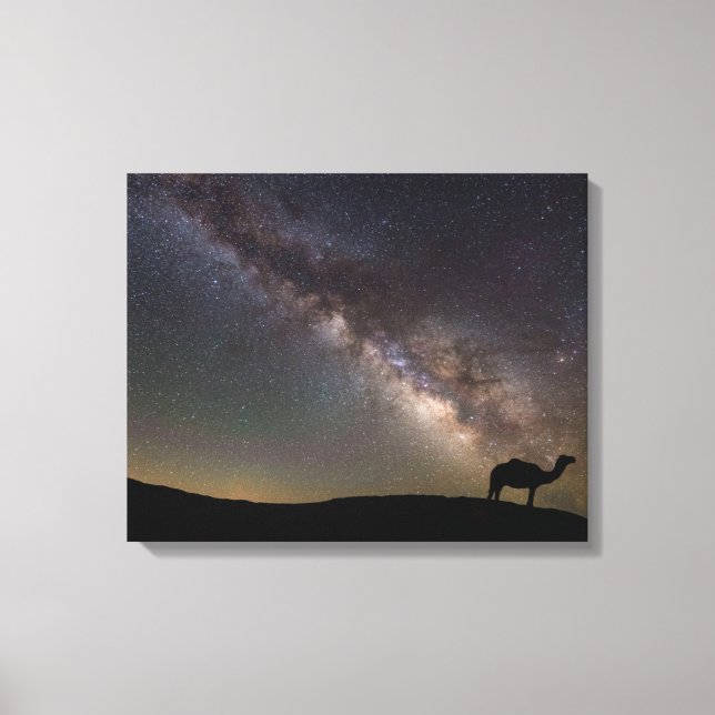 Lienzo Camel Silhouette y Milkyway (Anverso)