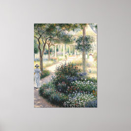 Lienzo Camille Monet en el jardín de Argenteuil