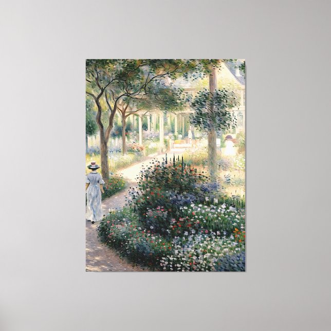 Lienzo Camille Monet en el jardín de Argenteuil (Anverso)