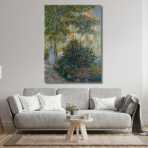 Lienzo Camille Monet en el jardín de Argenteuil