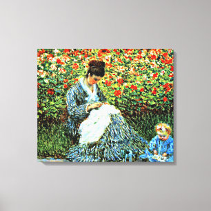 Lienzo Camille Monet y niño,