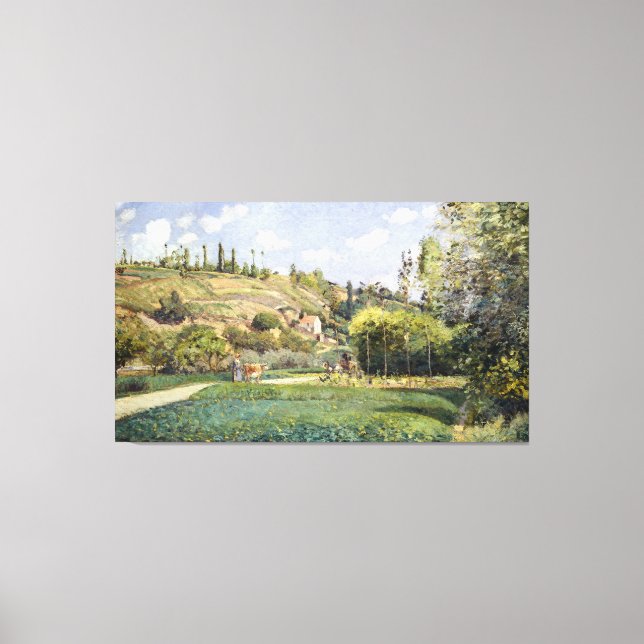 Lienzo Camille Pissarro A Cowherd en Valhermeil, Auvers-s (Anverso)
