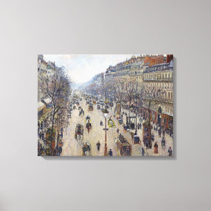 Lienzo Camille Pissarro - Boulevard Montmartre, mañana