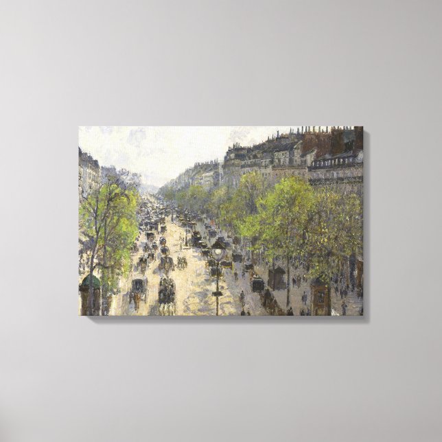 Lienzo Camille Pissarro - Boulevard Montmartre, primavera (Anverso)