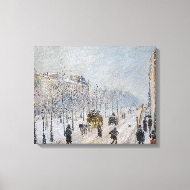 Lienzo Camille Pissarro - Bulevares Exteriores, Efecto de (Anverso)