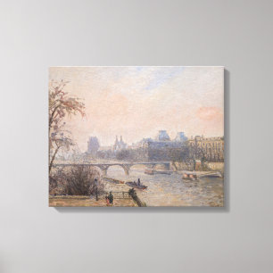 Lienzo Camille Pissarro - El Sena y el Louvre
