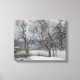 Lienzo Camille Pissarro - Nieve en Louveciennes