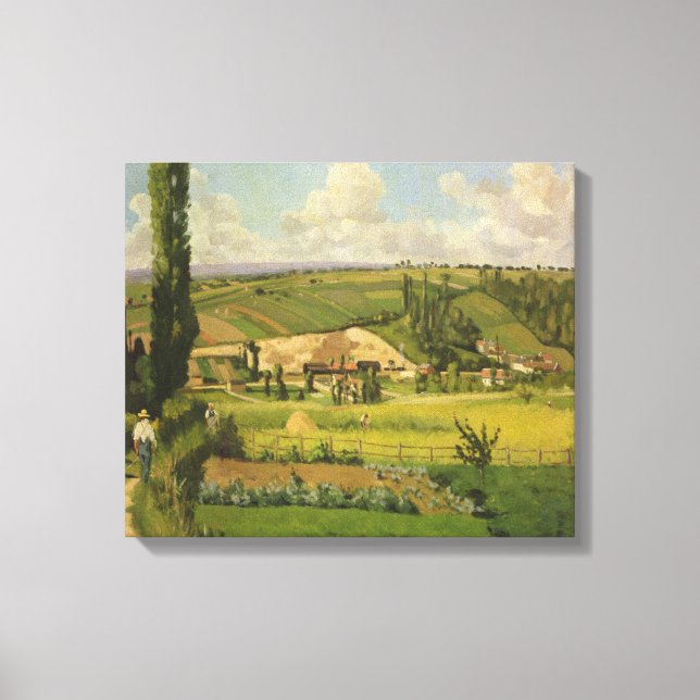 Lienzo Camille Pissarro | Paysage aux Patis, Pointoise (Anverso)