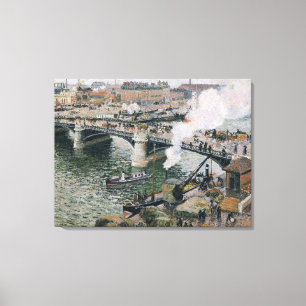 Lienzo Camille Pissarro Pont Boieldieu en Rouen Pintura