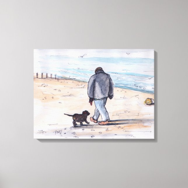 Lienzo Caminando el perro - 05 (Anverso)
