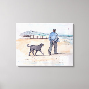 Lienzo caminando el perro - 07