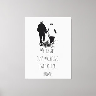 Lienzo Caminando entre sí Poster de citas Inspiradoras en