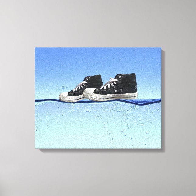 Lienzo Caminando por el agua (Anverso)