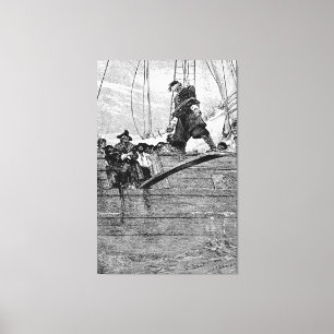 Lienzo Caminando por la plancha