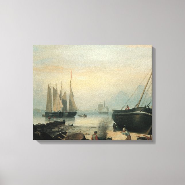 Lienzo Caminando por reparaciones, Duncan's Point, Glouce (Anverso)