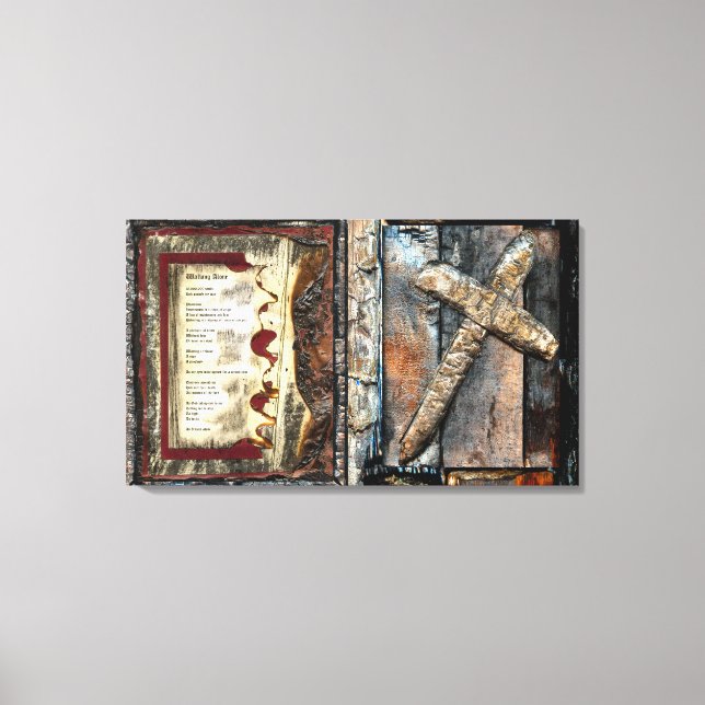 Lienzo Caminando solo y cruzando la fuerza (Anverso)