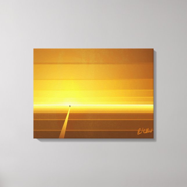 Lienzo Caminar por la línea (Anverso)