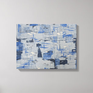 Lienzo Caminata de Invierno. Resumen Acrílico. Tormenta d