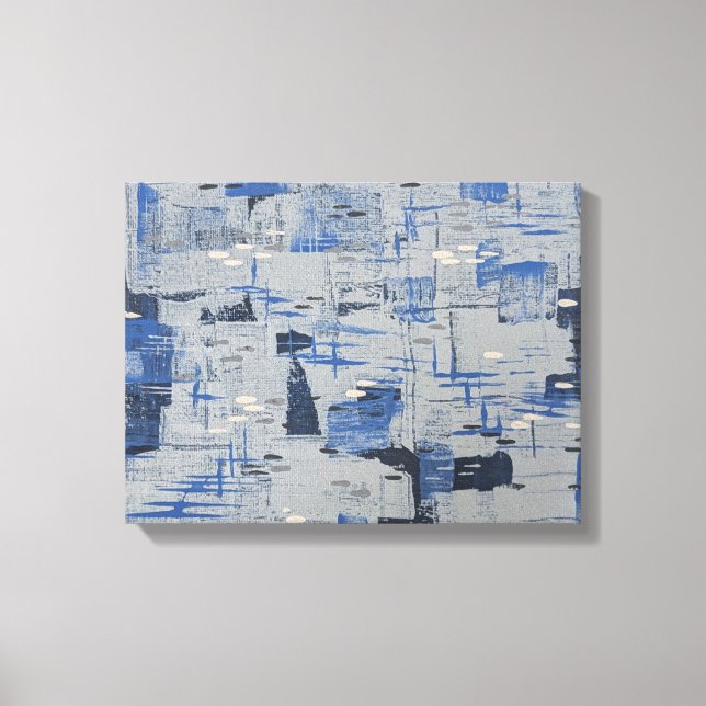 Lienzo Caminata de Invierno. Resumen Acrílico. Tormenta d (Anverso)