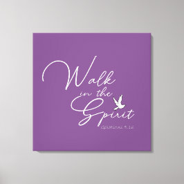 Lienzo Caminata morada en el versículo de la Biblia espir