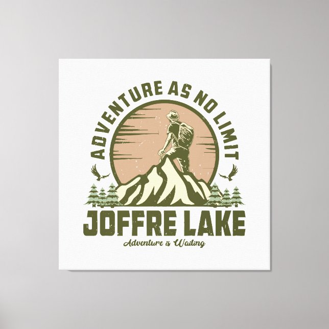 Lienzo Caminata Retro Joffre Lake (Anverso)