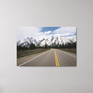 Lienzo Camino a la cordillera de Teton