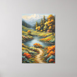 Lienzo Camino a la serenidad: Retiro de montaña