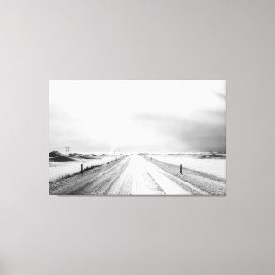 Lienzo Camino abierto congelado