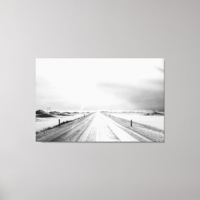 Lienzo Camino abierto congelado (Anverso)