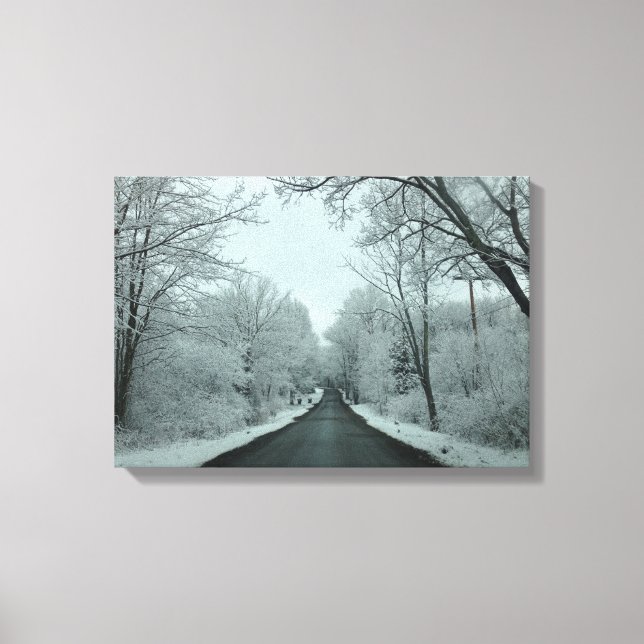 Lienzo Camino de invierno (Anverso)