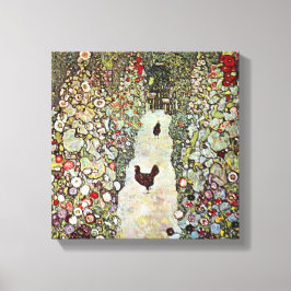 Lienzo Camino de jardín con pollos, Gustav Klimt, Art Nou