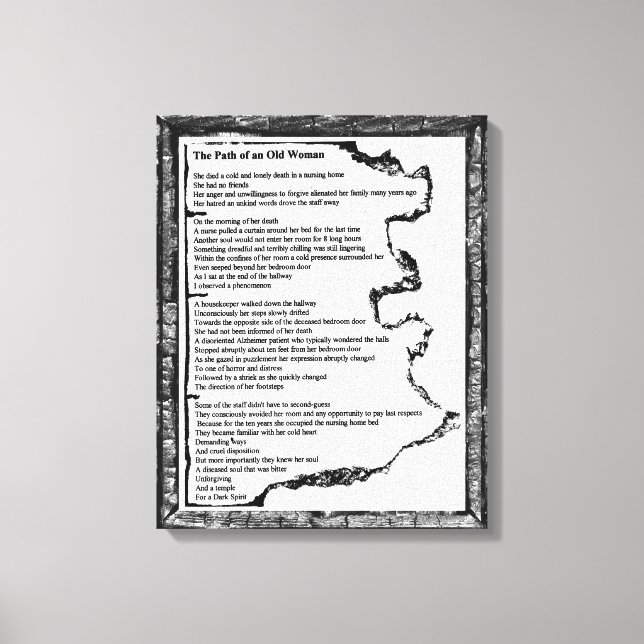 Lienzo Camino de la anciana (Anverso)