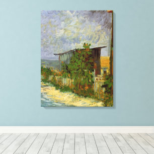 Lienzo Camino de Montmartre y Girasoles por Vincent van G