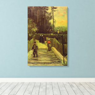 Lienzo Camino Empinado en Montmartre por Vincent van Gogh