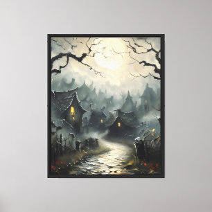 Lienzo Camino iluminado por el bosque