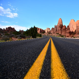 Lienzo Camino solitario en el Parque Nacional Arches