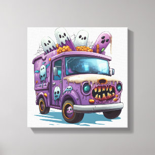Lienzo Camión de helados embrujado