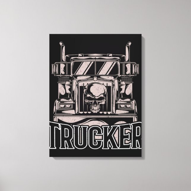 Lienzo Camionero Diesel Big Rig Semi (Anverso)