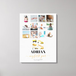 Lienzo Camiones de construcción Collage de fotos de prime