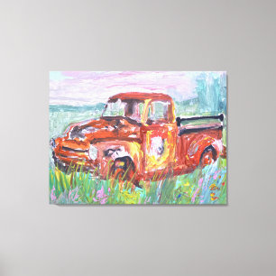 Lienzo Camioneta Antigüa Oxidad