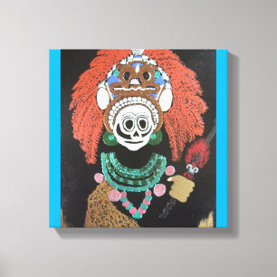 Lienzo Camionetas de lanza maya "nacidas del fuego"