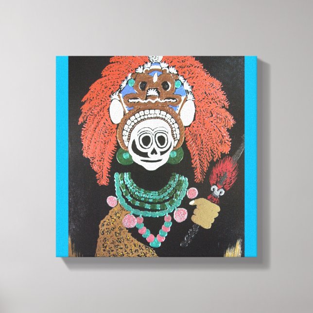 Lienzo Camionetas de lanza maya "nacidas del fuego" (Anverso)