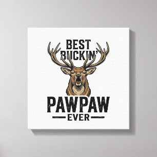 Lienzo Camisa de caza de ciervos vintage Best Buckin Pawp