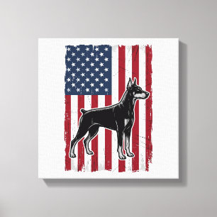 Lienzo Camisa de diseño vectorial vintage con bandera de 