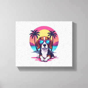 Lienzo Camisa De Fondo Beagle Sunset, Beagle Mom, Beagle