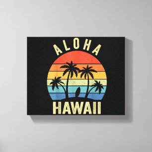 Lienzo Camisa de la isla hawaiana Aloha Hawaii Playa de p