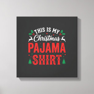 Lienzo Camisa de pijama divertida de Navidad