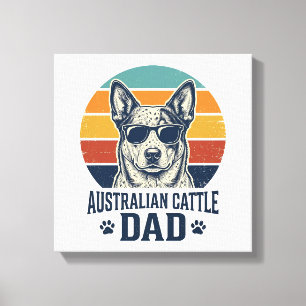 Lienzo Camisa del padre del perro pastor australiano vint